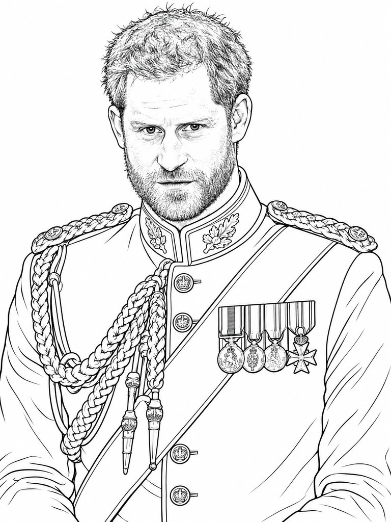 Royal family colouring page 2